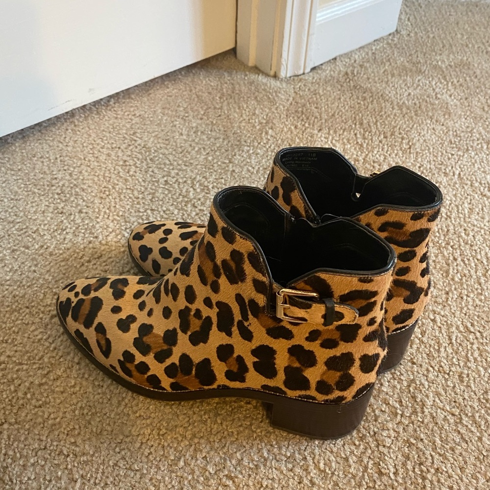 Cole Haan Leopard Print booties.  Size 11